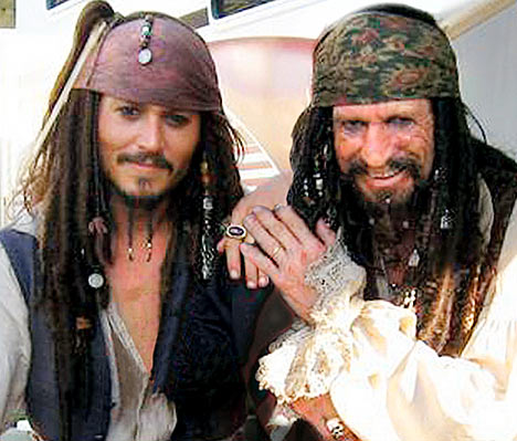 Johnny Depp and Keith Richards this movie is based on a ride at Disneyland